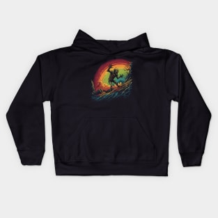 Somewhere Over The Zombie Rainbow Kids Hoodie